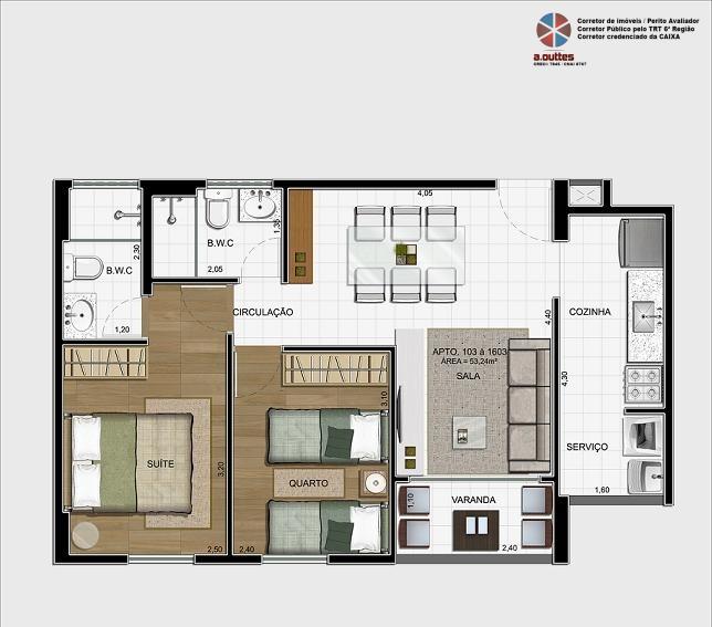 Apartamento à venda com 2 quartos, 51m² - Foto 5