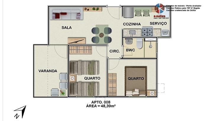 Apartamento à venda com 2 quartos, 45m² - Foto 12