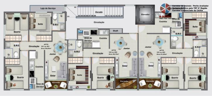 Apartamento à venda com 3 quartos, 60m² - Foto 7