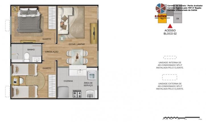 Apartamento à venda com 2 quartos, 43m² - Foto 13