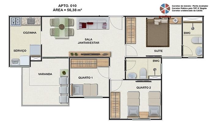 Apartamento à venda com 2 quartos, 48m² - Foto 10