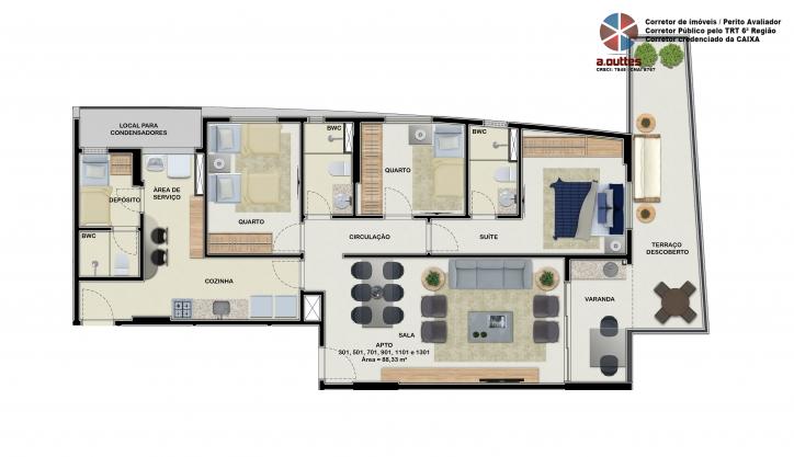 Apartamento à venda com 3 quartos, 88m² - Foto 22