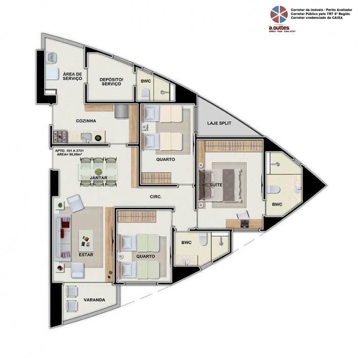 Apartamento à venda com 2 quartos, 63m² - Foto 8