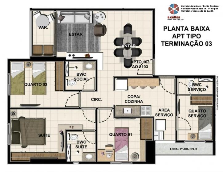 Apartamento à venda com 3 quartos, 84m² - Foto 12