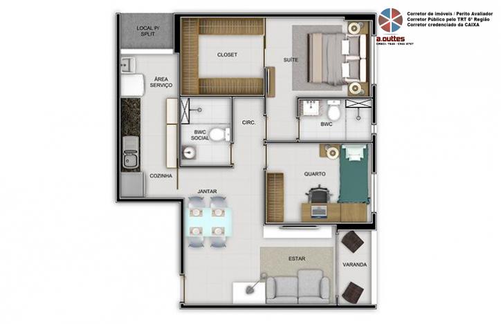 Apartamento à venda com 3 quartos, 64m² - Foto 30