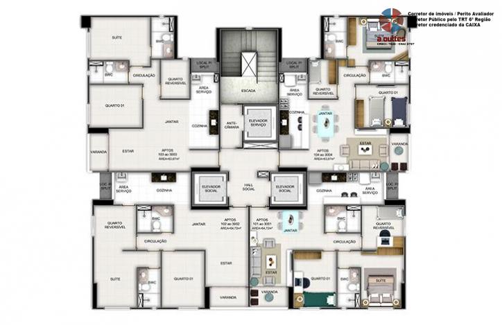 Apartamento à venda com 3 quartos, 64m² - Foto 31