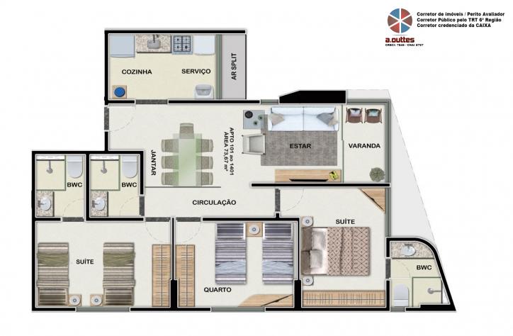 Apartamento à venda com 3 quartos, 72m² - Foto 6