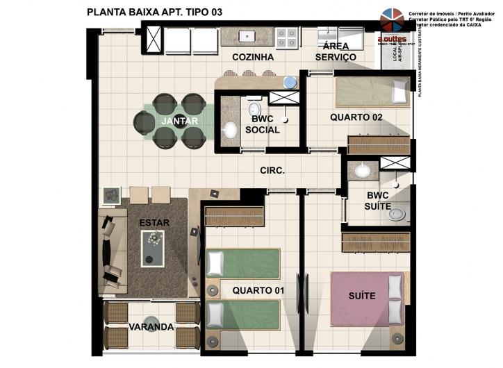 Apartamento à venda com 3 quartos, 66m² - Foto 9