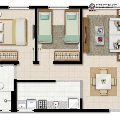 Apartamento à venda com 3 quartos, 63m² - Foto 3