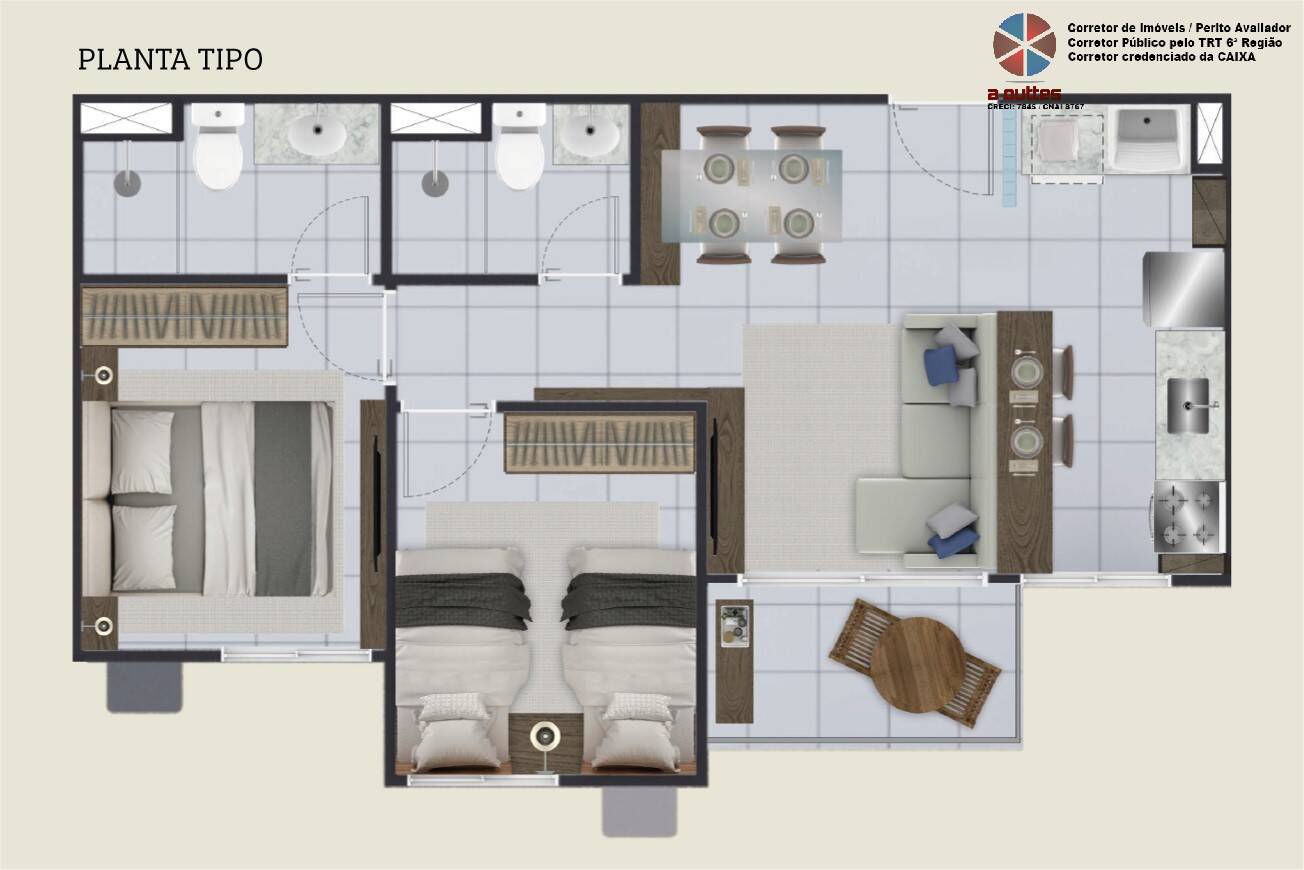 Apartamento à venda com 2 quartos, 45m² - Foto 18