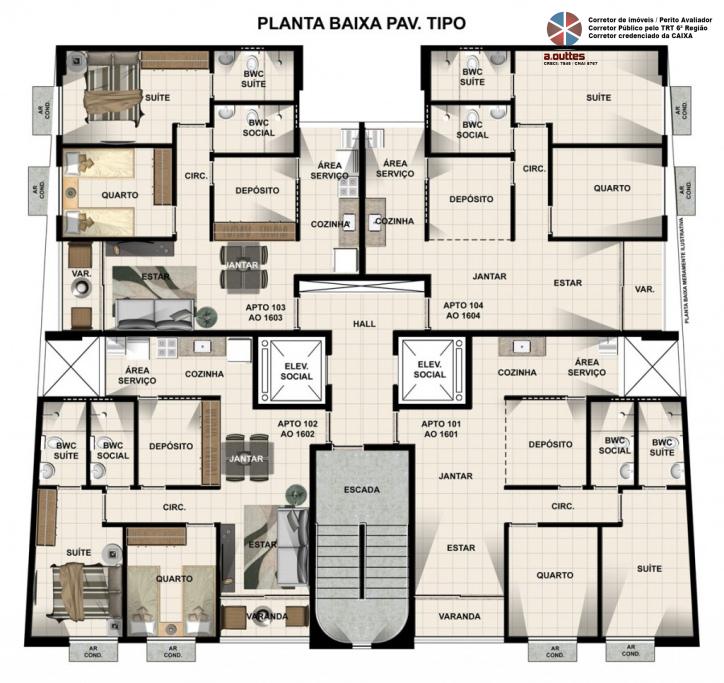 Apartamento à venda com 3 quartos, 57m² - Foto 4