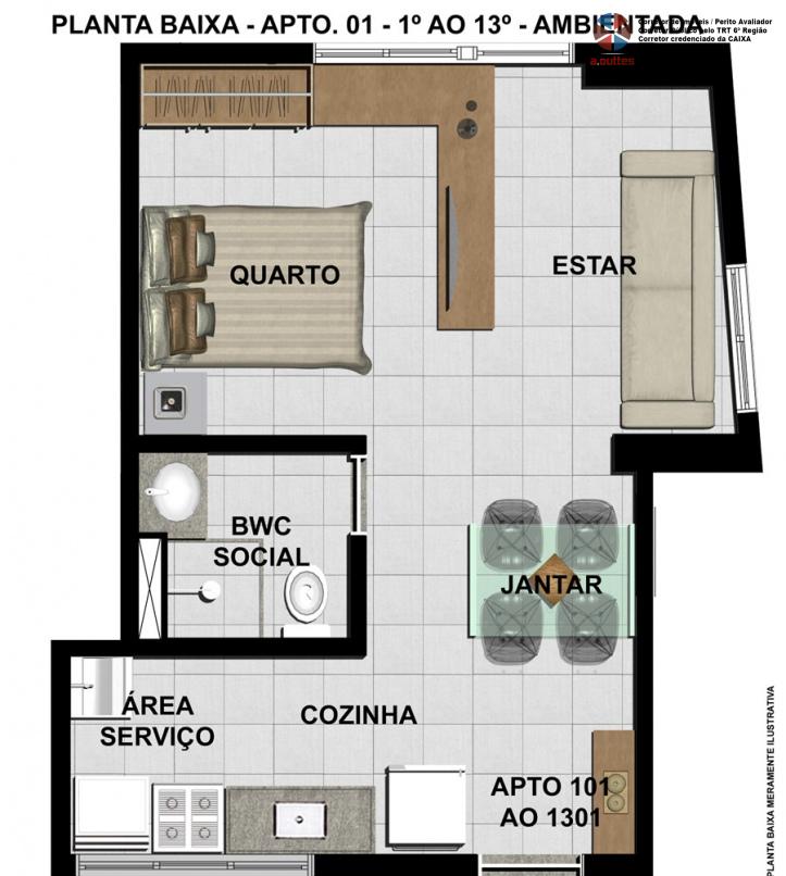 Apartamento à venda com 1 quarto - Foto 12