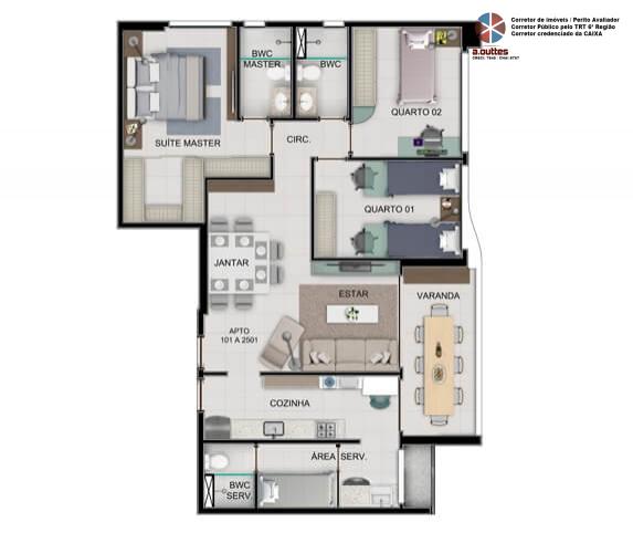 Apartamento à venda com 3 quartos - Foto 8