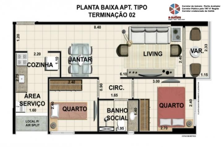 Apartamento à venda com 1 quarto, 37m² - Foto 6