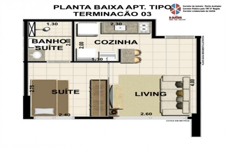 Apartamento à venda com 1 quarto, 37m² - Foto 7