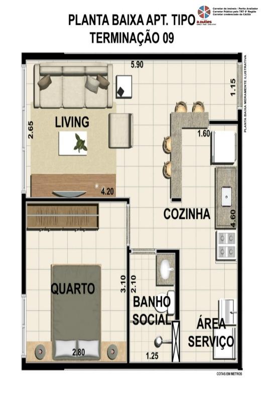 Apartamento à venda com 1 quarto, 37m² - Foto 11