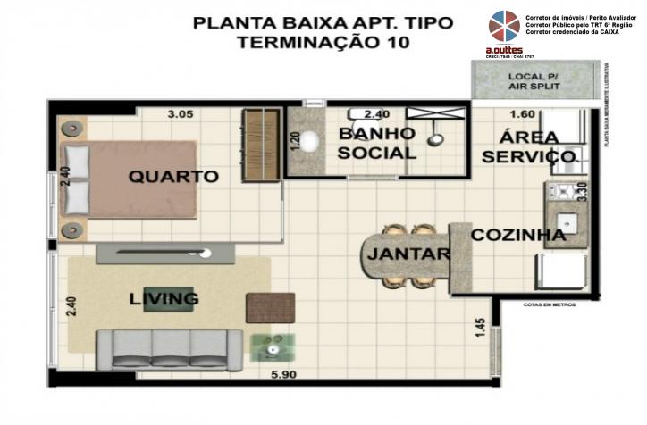 Apartamento à venda com 1 quarto, 37m² - Foto 12