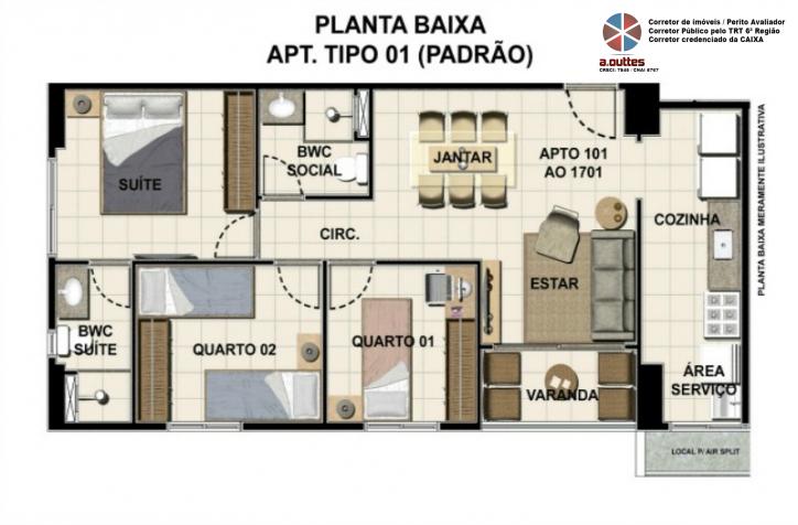 Apartamento à venda com 2 quartos, 58m² - Foto 6