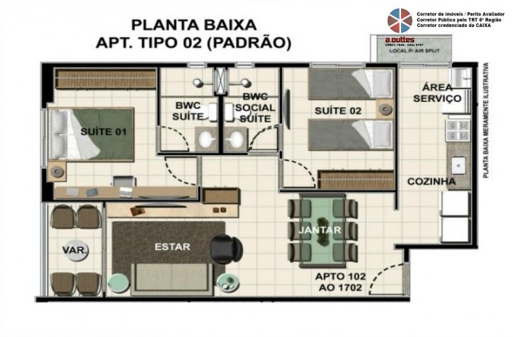 Apartamento à venda com 2 quartos, 58m² - Foto 7