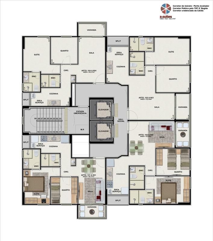 Apartamento à venda com 2 quartos, 47m² - Foto 6