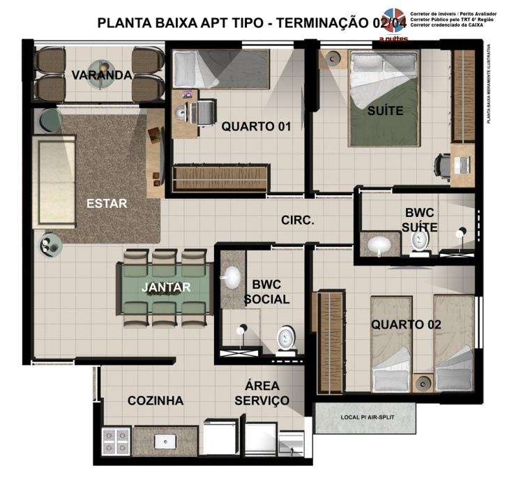 Apartamento à venda com 3 quartos, 67m² - Foto 9