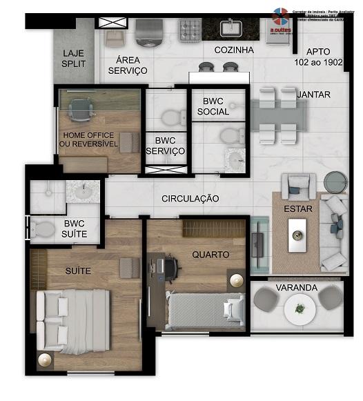 Apartamento à venda com 3 quartos, 60m² - Foto 7