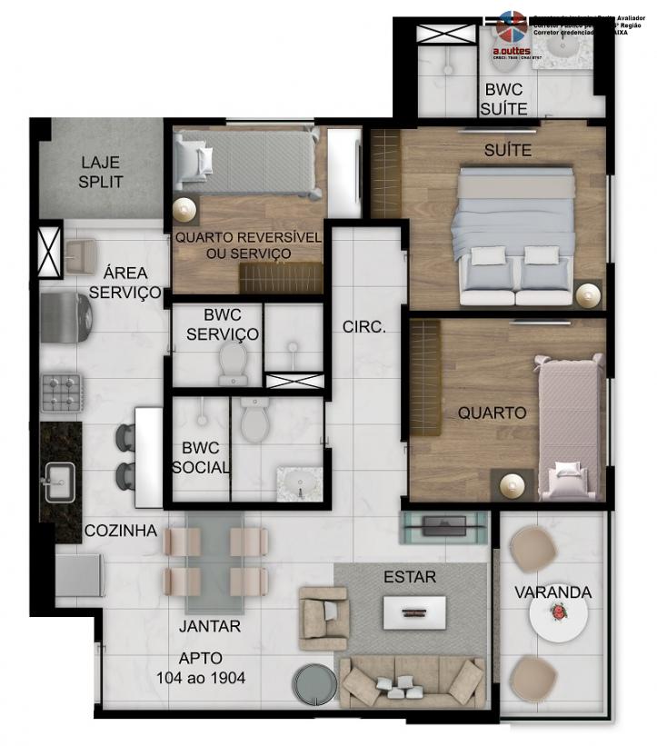 Apartamento à venda com 3 quartos, 60m² - Foto 9