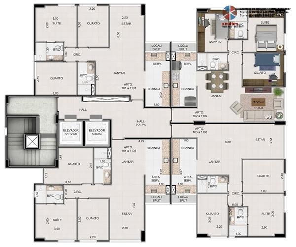 Apartamento à venda com 3 quartos, 62m² - Foto 9